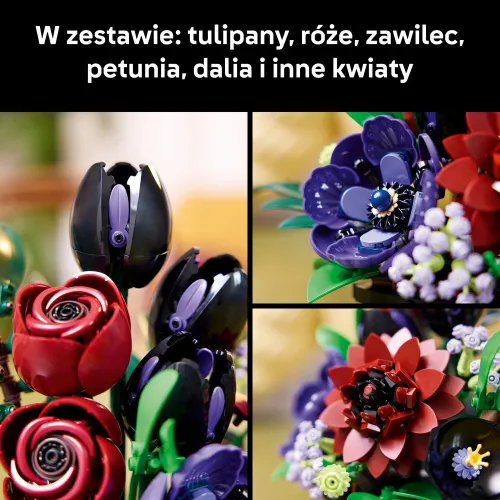 LEGO 11513 Botanicals Kompozycja z ciemnych kwiatów