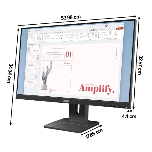 Monitor LENOVO ThinkVision E24-40 23.8" 1920x1080px IPS 100Hz 4 ms [GTG]