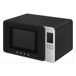 Kuchenka mikrofalowa SMEG Collezione MOC01BLMEU 1900W średnica 28 cm pojemność 29l Technologia Inverter Auto Defrost Quick Start Czarny