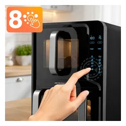 Air Fryer Frytkownica beztłuszczowa BERDSEN BD-664 12l z podwójnym koszem i okienkiem do obserwacji postępów gotowania