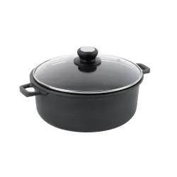 DE BUYER Choc Extreme 2,8 l czarny - garnek aluminiowy z pokrywką