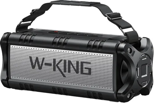 Głośnik mobilny W-KING D8 Czarno-srebrny