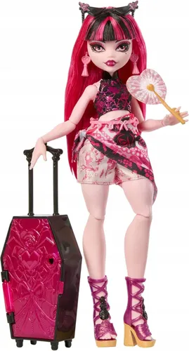 LALKA MONSTER HIGH STRASZYSEKRETY S7 Draculaura wakacje zestaw z walizką