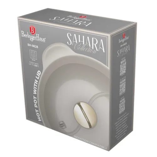 Garnek Tytanowy Hot Pot Z Pokrywą 30Cm Berlinger Haus Bh-8628 Sahara