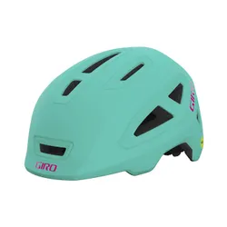 Kask rowerowy dziecięcy Giro Scamp II Integrated Mips Jr matte screaming teal/bright pink