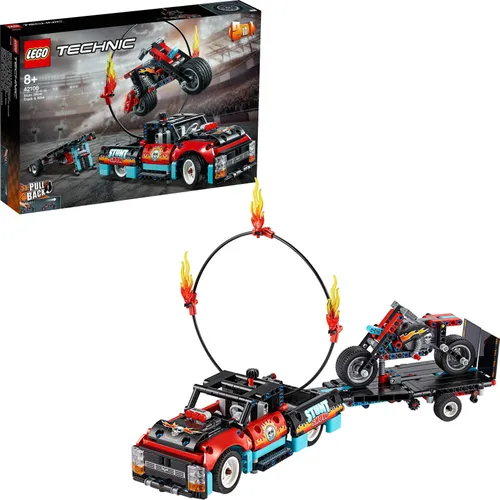 Конструктор Lego Technic фургон и трюк мотоцикл (42106)