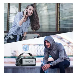 Głośnik mobilny W-KING D8 Czarno-srebrny