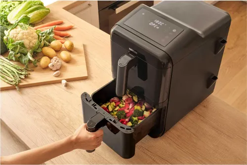 Air Fryer Frytkownica beztłuszczowa SENCOR SFR 1250BK 11.6l z podwójnym koszem, 10 automatycznymi programami i okienkiem do obserwacji postępów