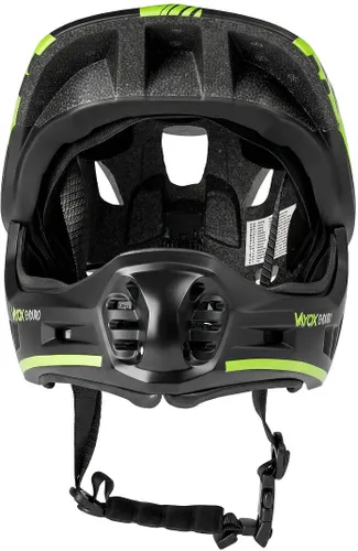 Kask rowerowy VAYOX Enduro VA0421GS Zielony Full Face z odpinaną szczęką (rozmiar S)