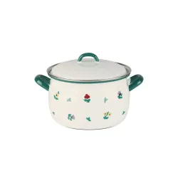 RIESS Country Gmundner Streublumen 3,5 l - garnek emaliowany z pokrywką