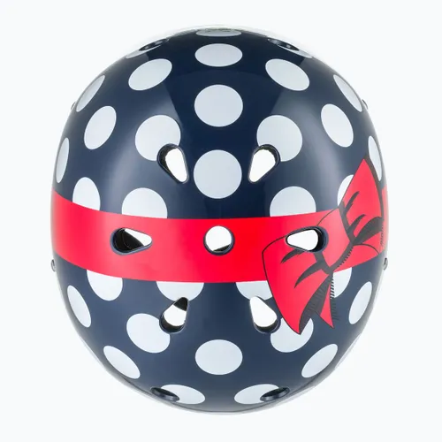 Kask rowerowy dziecięcy Hornit PolkaDot navy/white/red