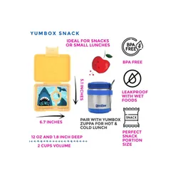 Śniadaniówka / lunchbox dziecięcy Yumbox Snack - yoyo yellow / shark