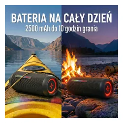 Głośnik mobilny XMUSIC BTS660 Bluetooth, Moc 35W, IP67, Bass Boost, Radio FM, MicroSD, Czarny