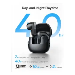 Słuchawki bezprzewodowe Baseus Bass BS1 NC Douszne Bluetooth 6.0 Czarny