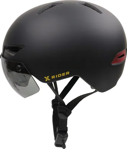 Kask XRIDER XRIH008M Inteligentny Czarny Miejski z lampką i kierunkowskazami (rozmiar M)