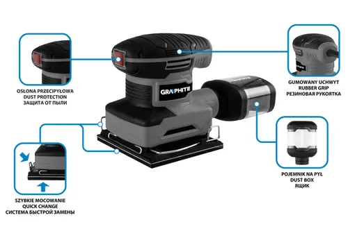 Шлифовальная машина Graphite 59g322