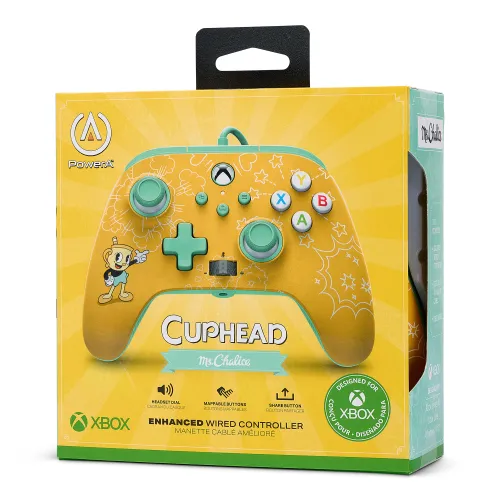 Pad PowerA Enhanced Cuphead Ms.Chalice для Xbox Series X / S, Xbox One, ПК-проводной