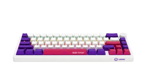 Klawiatura mechaniczna Lorgar KBP70MW Toxic Purple Biały