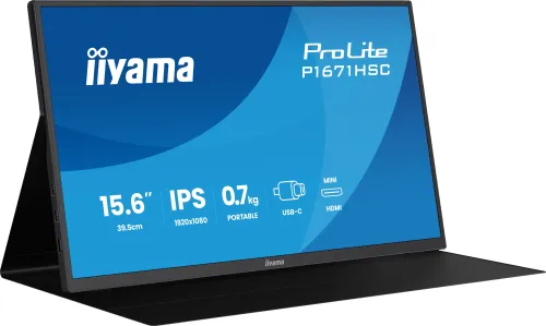 Monitor iiyama ProLite P1671HSC-B1 15,6" IPS Full HD 60Hz 3ms Przenośny