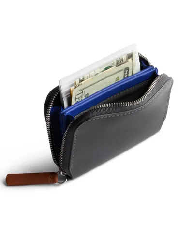 Кожаный кошелек унисекс Bellroy Folio Mini - угольный / кобальтовый