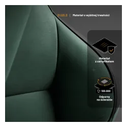 Fotel Diablo Chairs X.One Prime Normal Size Forest Green Gamingowy Do 140kg Tkanina Zielony