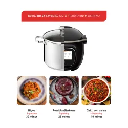 Multicooker Tefal Cook4me Touch Wi-Fi CY9128 1600W 6l Kosz do gotowania na parze + XA6078