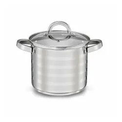 Garnek ze stali nierdzewnej z pokrywką TADAR PASKI 6,5 l