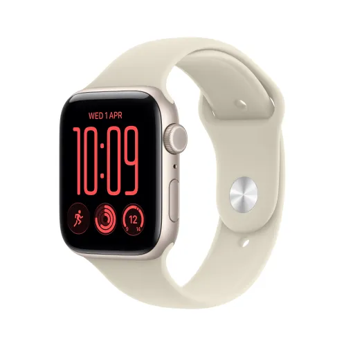 Apple Watch SE 3gen GPS koperta 44mm z aluminium Księżycowa poświata pasek sportowy piaskowy M/L 2026