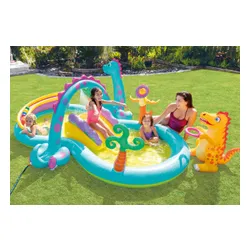 Wodny plac zabaw Dinoland zjeżdżalnia 302x229x112 cm INTEX 57135