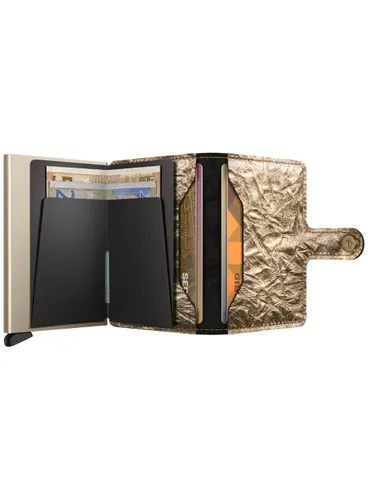 Secrid kompaktowy portfel z RFID Miniwallet Crunch - gold