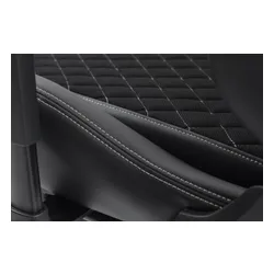 Fotel GAMVIS Phantom Large Czarny (białe elementy) + podnóżek