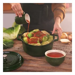 STAUB La Cocotte 2,6 l zielony - garnek żeliwny z pokrywką