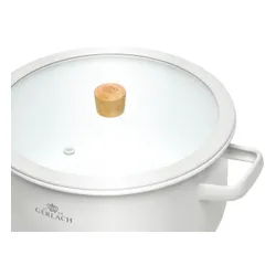 Garnek GERLACH Natur Enamel 20 cm Biały