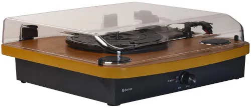 Gramofon DENVER VPL-230 Orzech, Manualny,Napęd paskowy,BT,USB,Wbudowane głośniki,Prędkość odtw. 33 1/3,45,78 obr./min