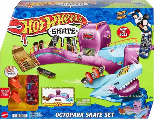 Hot Wheels Octopark Fingerboard SkatePark Tor dla deskorolek buty + deska