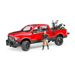 Bruder Dodge RAM 2500 Power Wagon z przyczepą i motocyklem Ducati 02502 BRUDER