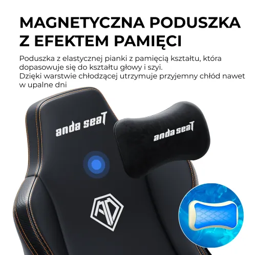 Fotel Anda Seat Kaiser 3E XL Gamingowy do 150kg Tkanina Ciemnoszary