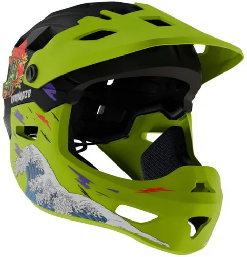 Kask KAMIKAZE Ronin Zielony Full Face (rozmiar S)