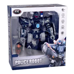 Zdalnie sterowany robot policyjny tańczy