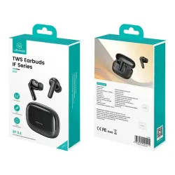 Słuchawki bezprzewodowe USAMS IF27 TWS Dokanałowe Bluetooth 5.3 Czarny