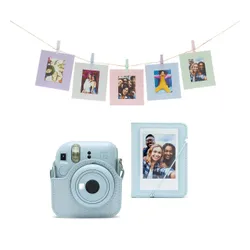 Aparat FUJIFILM Instax Mini 12 Niebieski Pokrowiec + Album + Ramki + Sznurek + Klamerki