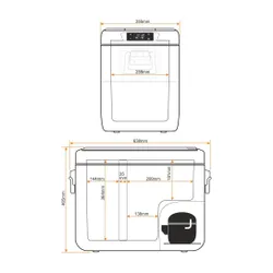 Lodówka Yolco KX40 Sand 34l