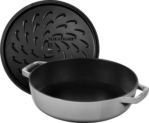STAUB 24 cm - patelnia żeliwna z pokrywką