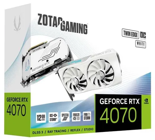 Karta graficzna Zotac GeForce RTX 4070 Twin Edge OC White Edition 12GB GDDR6X 192bit DLSS