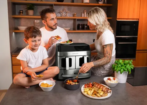 Air Fryer Frytkownica beztłuszczowa CONCEPT Pizza Trio FR9000 18.5 l z podwójnym koszem + szuflada do pieczenia