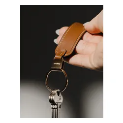 Skórzany organizer na klucze Orbitkey Loop Keychain - caramel