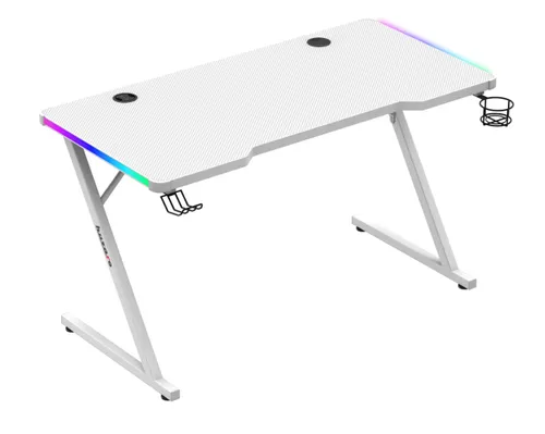 Biurko gamingowe HUZARO Hero 2.5 RGB Biały
