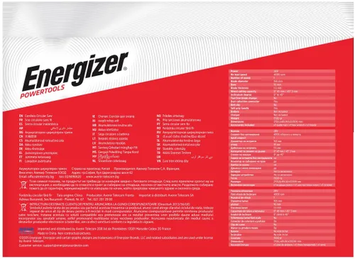 Pilarka tarczowa ENERGIZER 3SA01 akumulatorowa