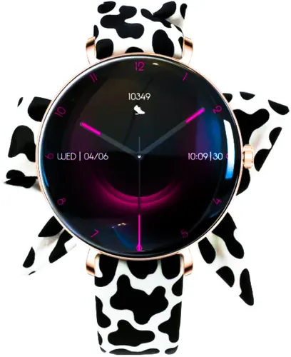 Smartwatch FOREVER SB-370 Lucca Różowe złoto + Pasek łaciaty