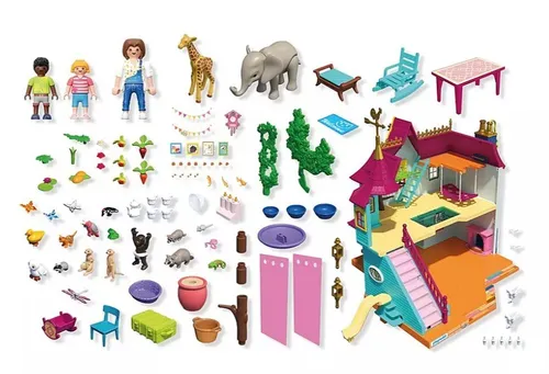 Playmobil Zestaw z figurkami Animals & Friends 71852 Kolorowa willa dla zwierząt